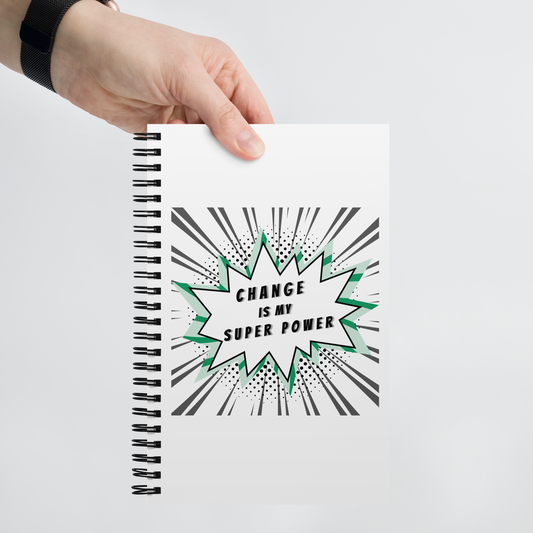 'Super Power' spiral notebook